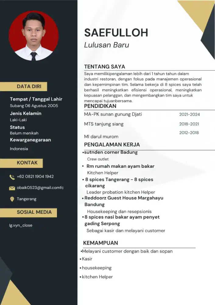 Mencari pekerjaan di fnb