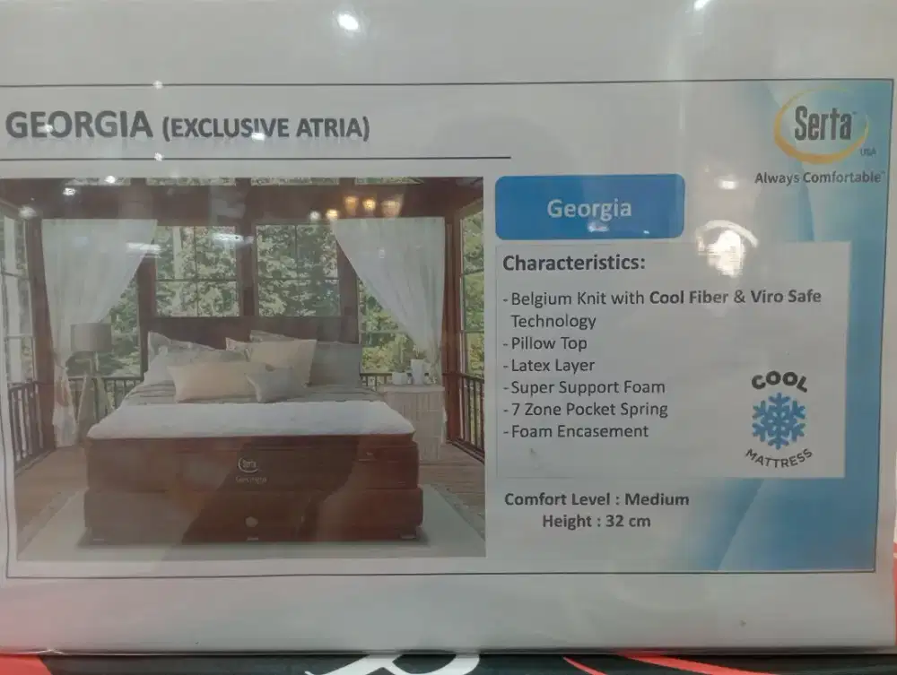 MATTRES serta brand premium dengan type georgia cicilan tanpa dp