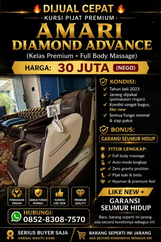 JUAL KURSI PIJAT AMARI DIAMOND ADVANCE