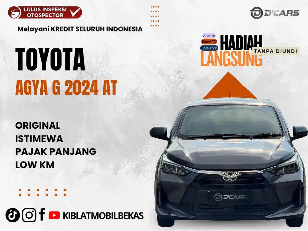 TOYOTA NEW AGYA G 1.2 AUTOMATIC 2024 LOW KM ORIGINAL