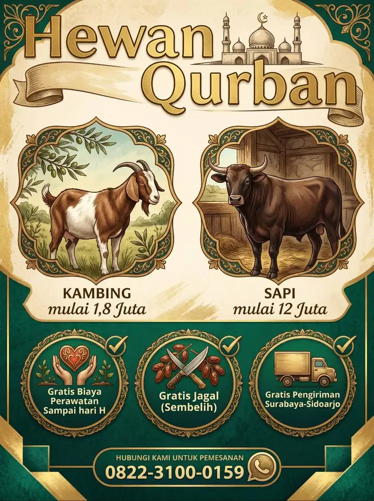 Hewan Qurban 2026 Surabaya Sidoarjo Murah Berkualitas