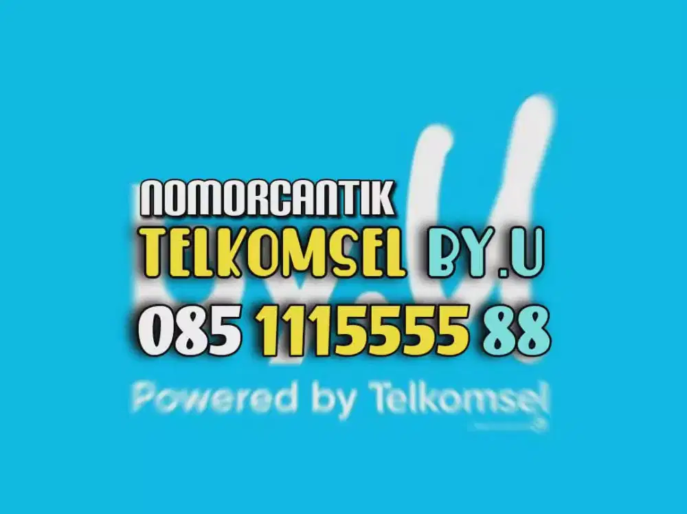 (bisa COD) Nomor CANTIK kartu TELKOMSEL by.U byU HOKI MINIMALIS 555588