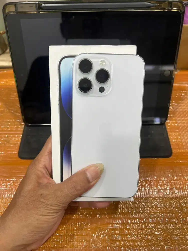 Iphone 14 promax 256gb silver ex garansi Ibox