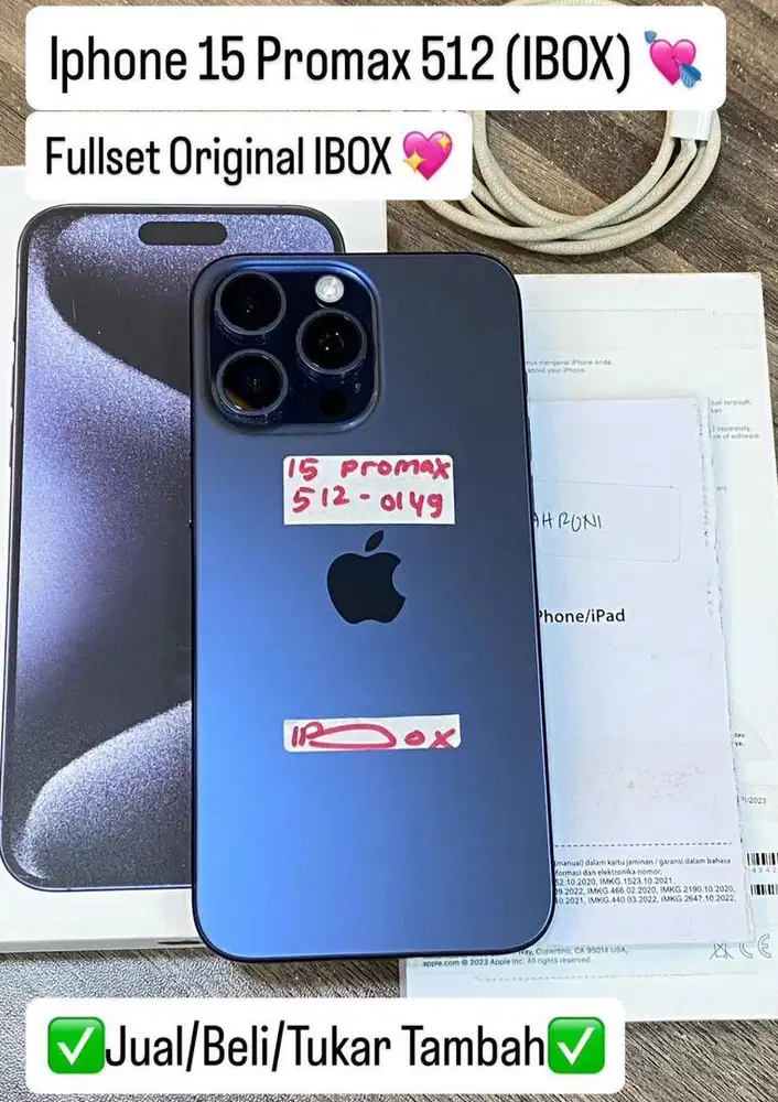 Iphone 15 Promax 512 Gb Blue Titanium Ibox