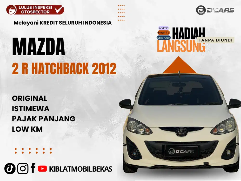 MAZDA 2 R HATCHBACK 2012 LOW KM ORIGINAL NOPOL LOKAL