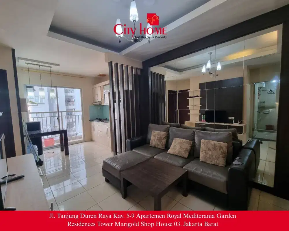 Sewa Apartemen 2 BR Furnished di Mediterania Garden Residences