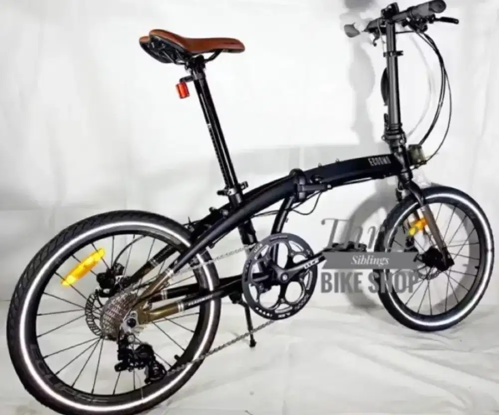 Sepeda Lipat Ecosmo 10 Filosofi Kopi 20 Black , Alloy, Hydraulic