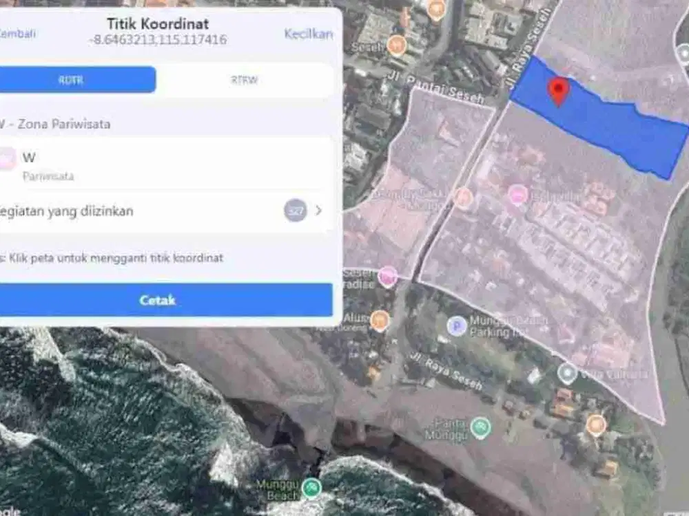 TANAH JALAN UTAMA PANTAI SESEH BADUNG BALI - Thumbnail 5