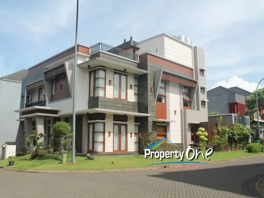 Jual Rumah Luas 3 Lantai  Posisi Hook di Delatinos BSD Dekat Akses Stasiun KRL Rawa Buntu dan Tol