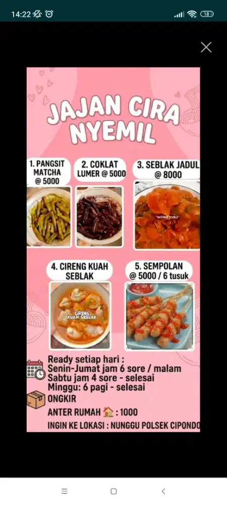 Yu yg mau jajan nyemil