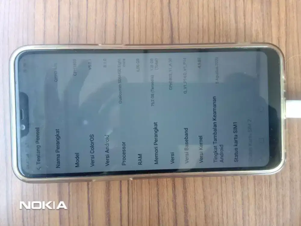 Jual hp oppo A3S ram 6/128GB