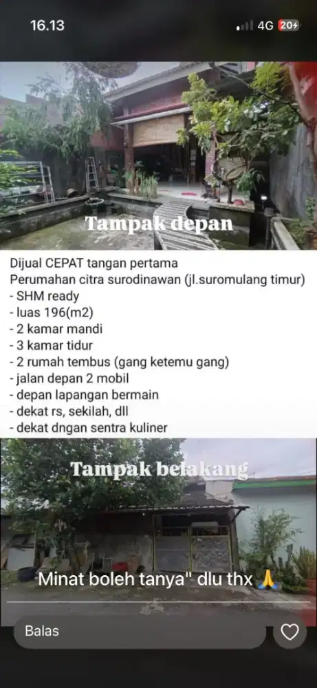 JUAL CEPAT RUMAH MOJOKERTO MURAH