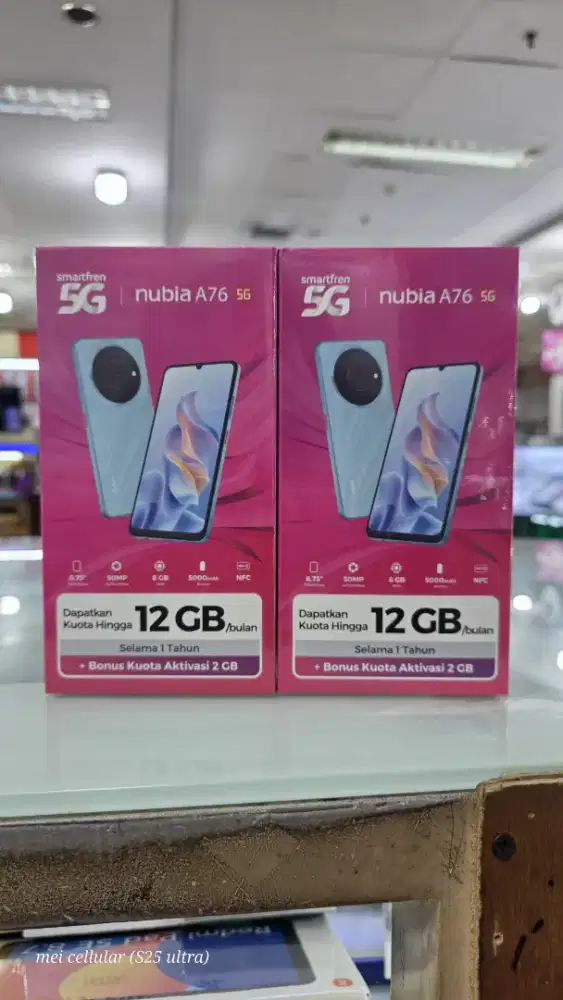 ZTE Nubia A76 nfc 5G ram 8gb+8gb/128gb baru segel bisa TT kredit