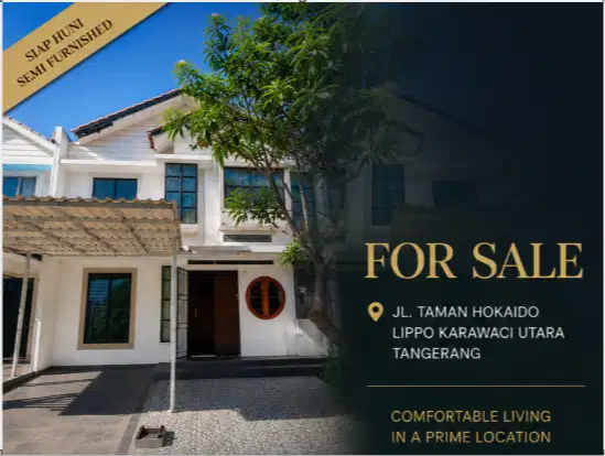 For Sale - Rumah 2LT, 3KT,3KM - Lippo Karawaci