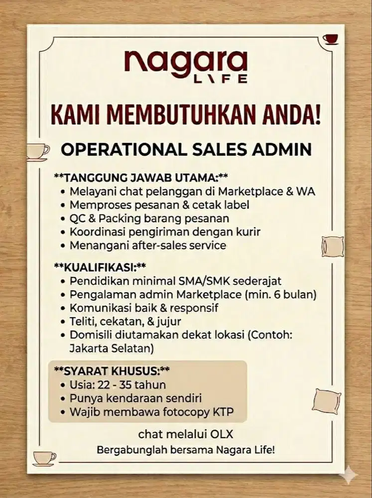 Marketplace - Operational & Sales Admin