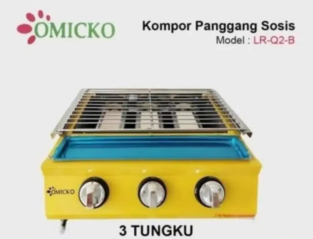 dijual kompor panggang 3 tungku kondisi baru