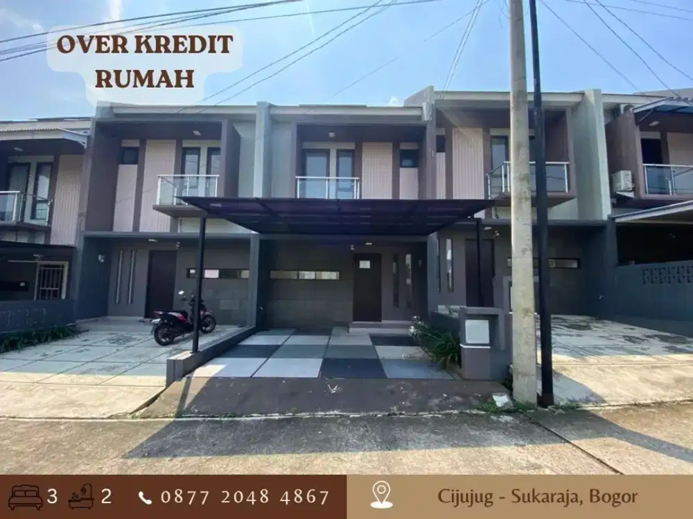 Rumah Over Kredit 2LT 93JT di Graha Laras Sentul dkt Pemda Cibinong