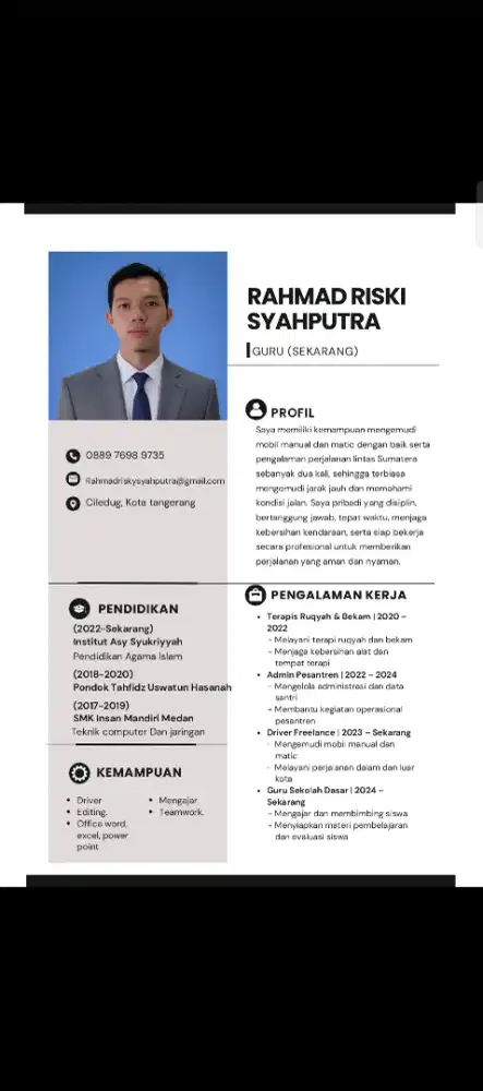 Info loker driver pribadi