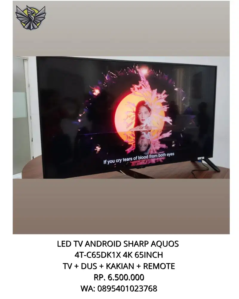 SHARP AQUOS 65INCH 4K ANDROID TV