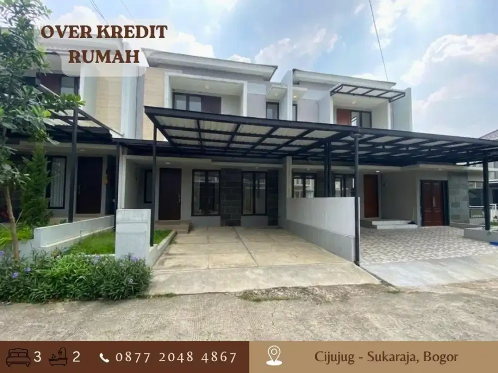 Rumah Take Over LT105 98JT dkt Tol di Graha Laras Sentul Bogor