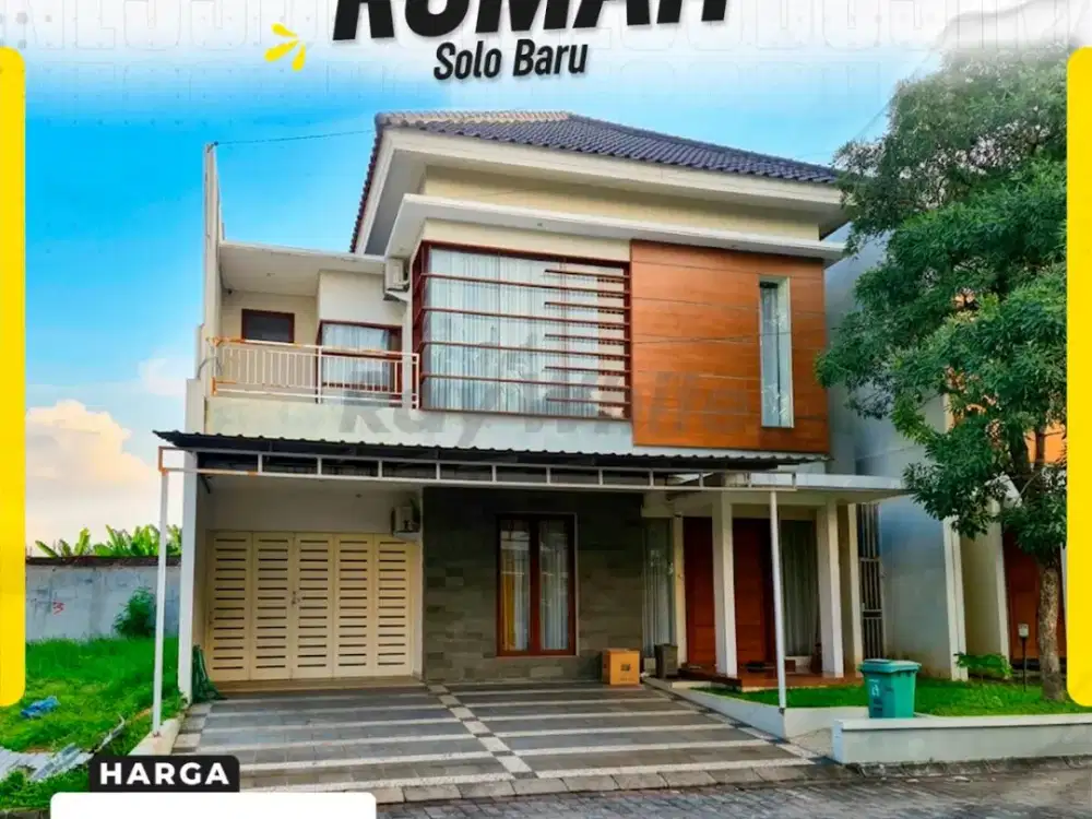 Dijual Rumah Mewah 2 Lantai  Hadap Utara di Kawasan Elit Olive Solo Baru