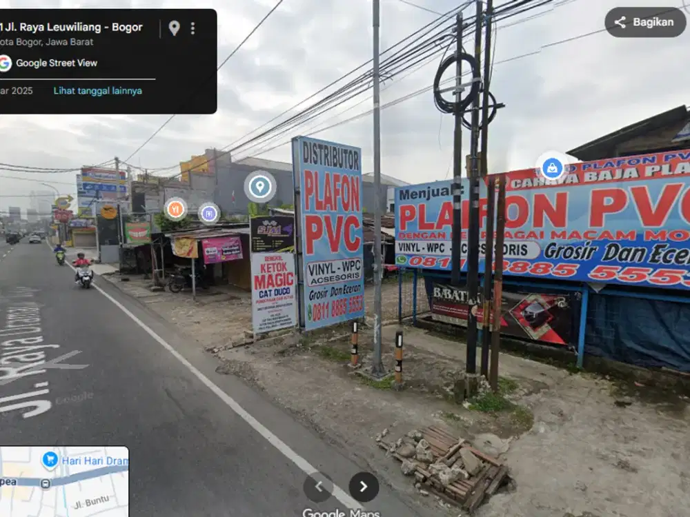 Tanah Pinggir Jalan Raya Ramai Dan Padat Dekat Kampus IPB Dan Mall Cocok Untuk Usaha