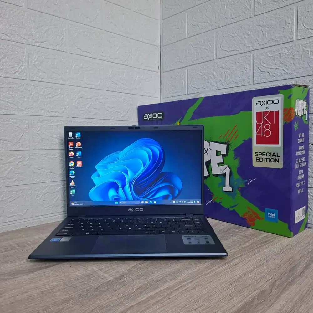 Axioo Hype 1 N4020 RAM 8 SSD 128 14in slim Mulus Fullset Garansi Resmi
