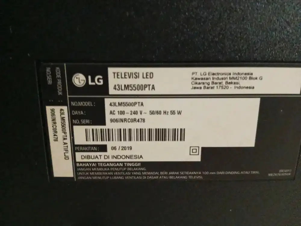 Dijual TV LED LG 43 inch