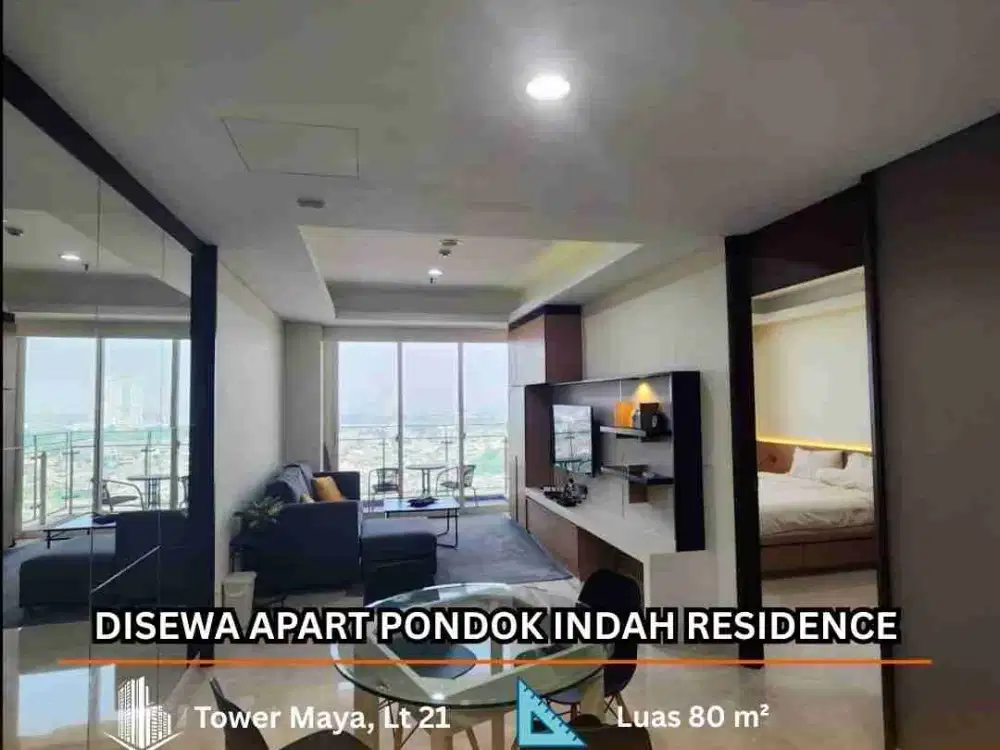 DISEWA Apart Pondok Indah Residence 1 Bedroom Luas 80 m² Tower Maya Lt 21