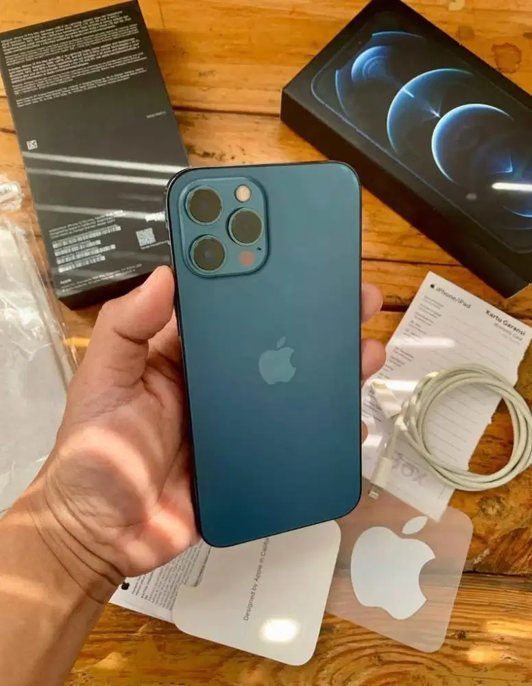 Iphone 12 Pro Max 128gb Blue IBOX Mulus Normal Malang Batu