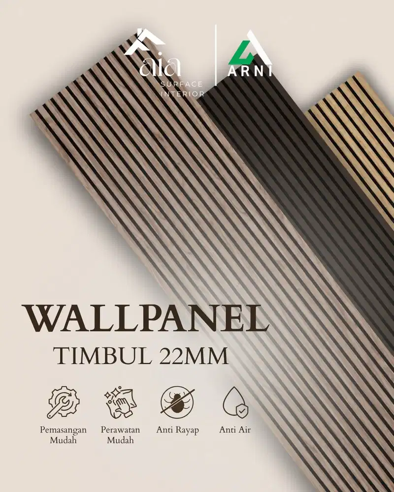 Wallpanel PVC Hiasan Dinding Timbul (L) 3000mm x (W) 160mm