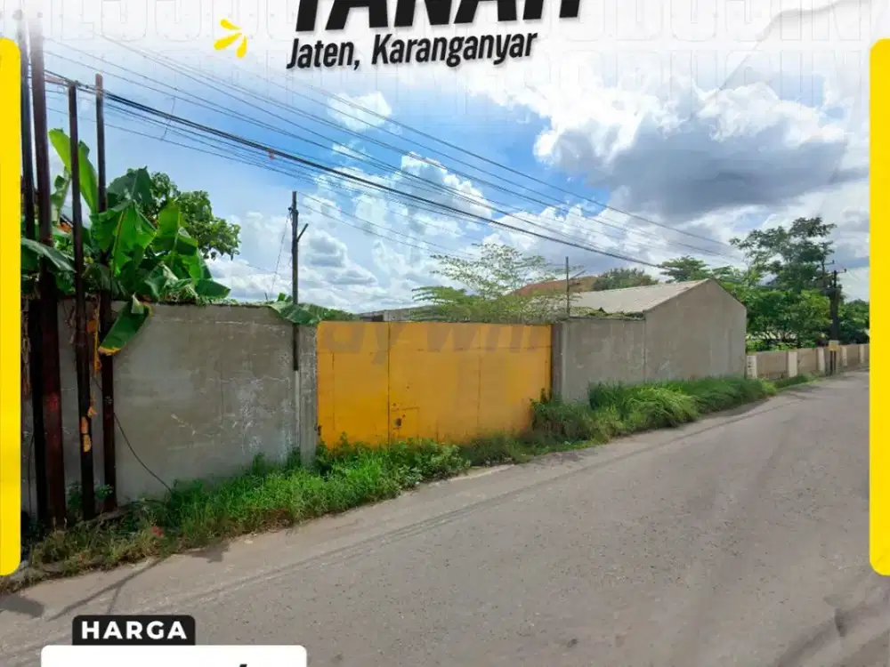 Dijual Lahan Strategis Hadap Utara di Kawasan Berkembang Dagen Jaten