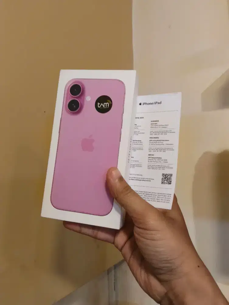 Jual Iphone 16 128Gb New Resmi Ibox Warna Pink