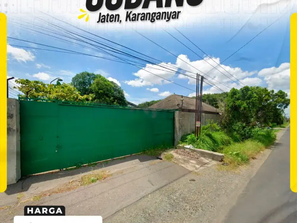 Dijual Gudang Strategis Lahan di Jalur Distribusi Ngringo palur jaten