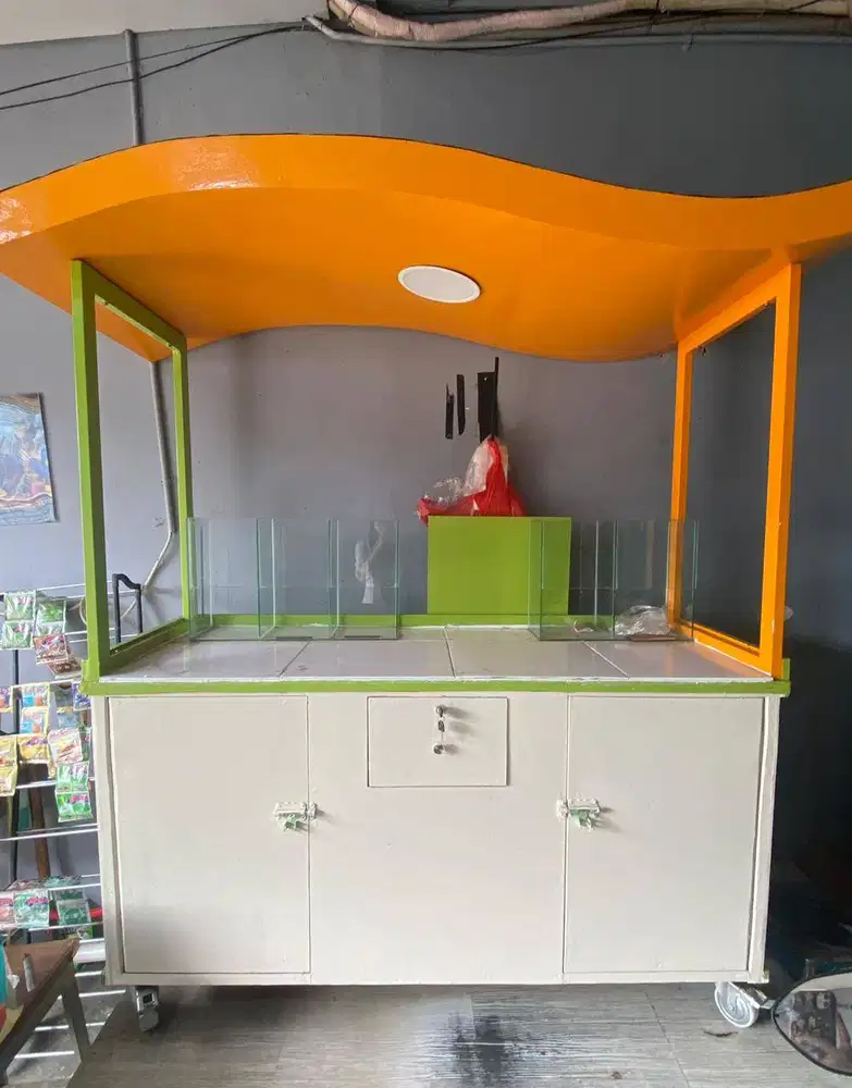 GEROBAK DAGANG / GEROBAK JUS JUALAN / GEROBAK BARU