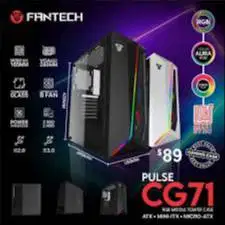 NEW- Casing PC Gaming Fantech PULSE- CG71 White