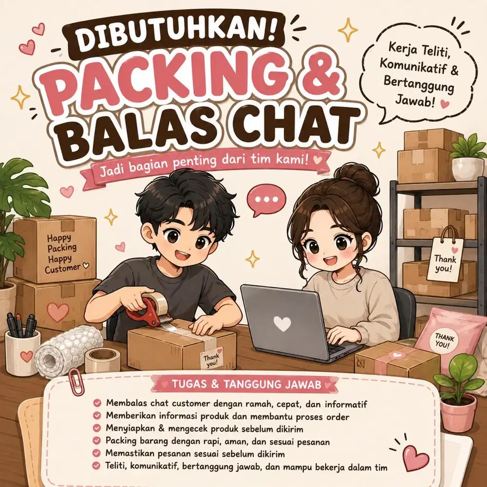 PACKING DAN BALAS CHAT