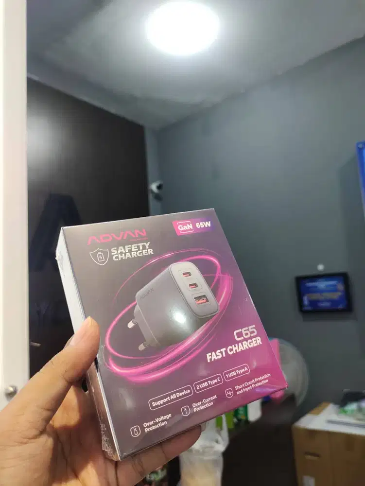 ADVAN C65 Fast Charger 65W Wall Mount GaN Technology