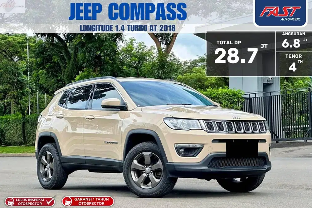 KM LOW GARANSI1TH JEEP COMPASS LONGITUDE 2018 TURBO & PAJAK PANJANG