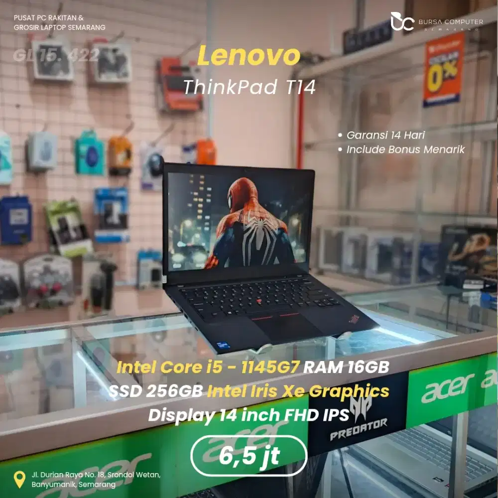 LENOVO Thinkpad T14 Gen 2 | Core i5 1145G7 16GB 256GB
