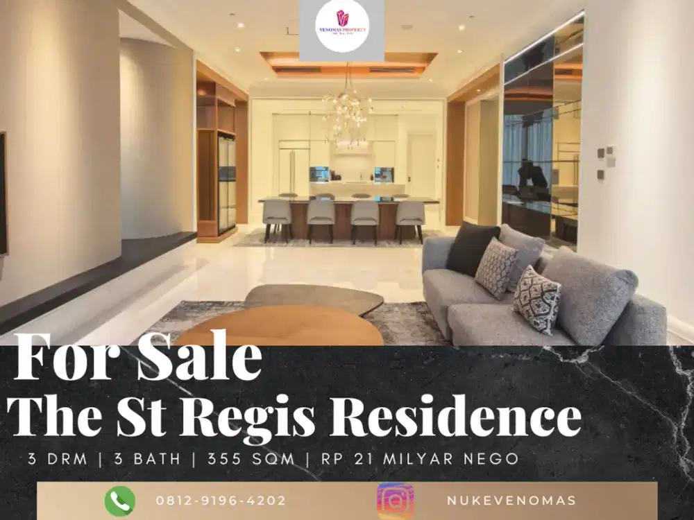 Dijual Apartement The St Regis Residence 3BR