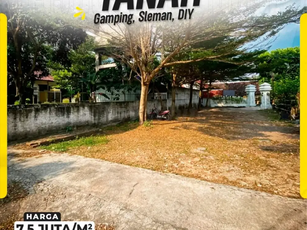 Tersedia Jual & Sewa: Lahan Strategis 416m² Fasad 12 Meter Hadap Timur di Kawasan Kampus Gamping Sleman