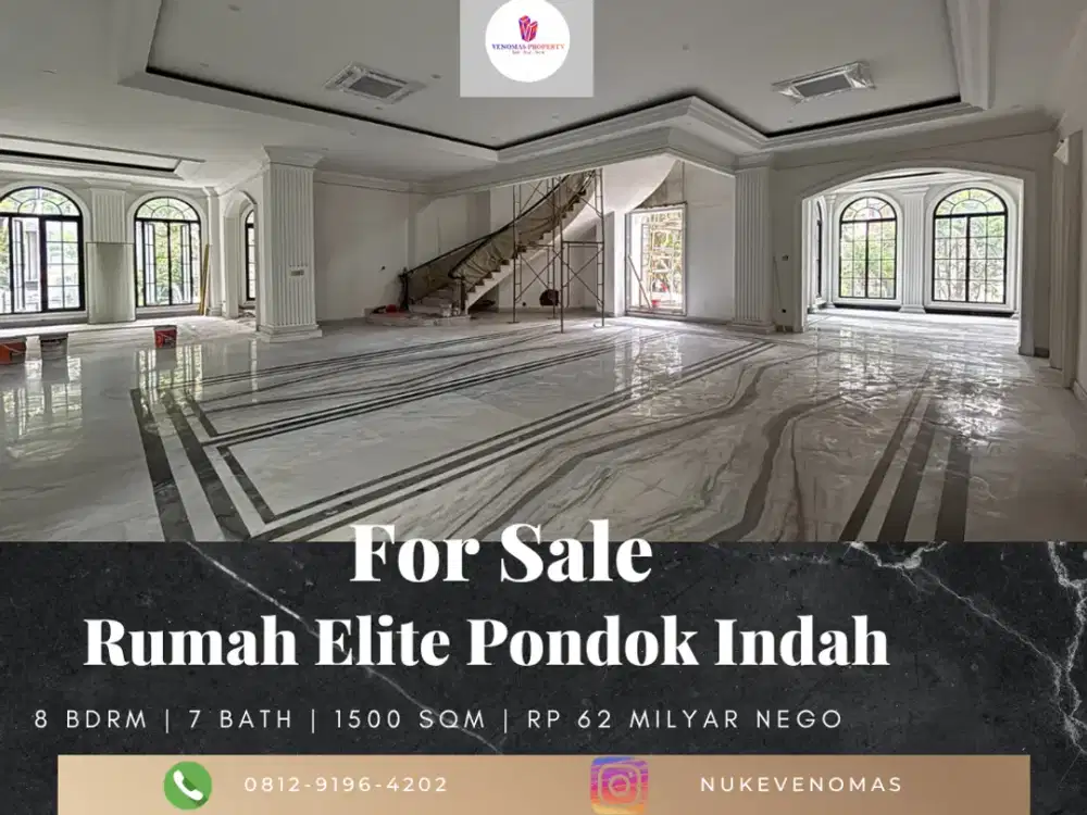 Dijual Rumah di Pondok Indah 3 Lantai Lift Khusus