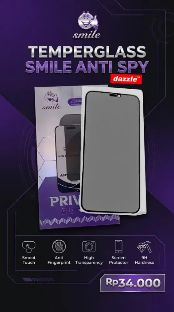 Temperglass Smile Anti Spy