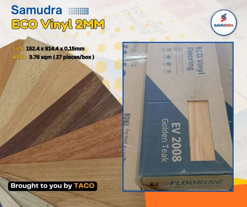 harga per box vinyl lantai eco 2mm - ev 2008 motif kayu