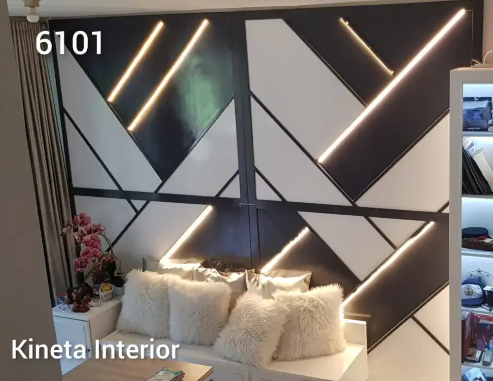 Backpanel walldeco cat duco lampu strip