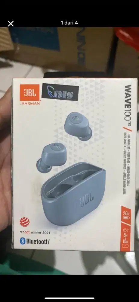 Jual Cepat JBL Wave100TWS Biru Mulus Garansi IMS