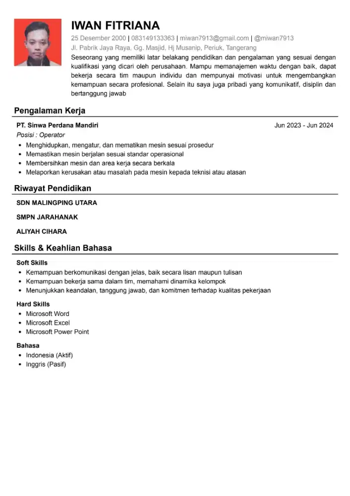 Cari pekerjaan/lowongan kerja