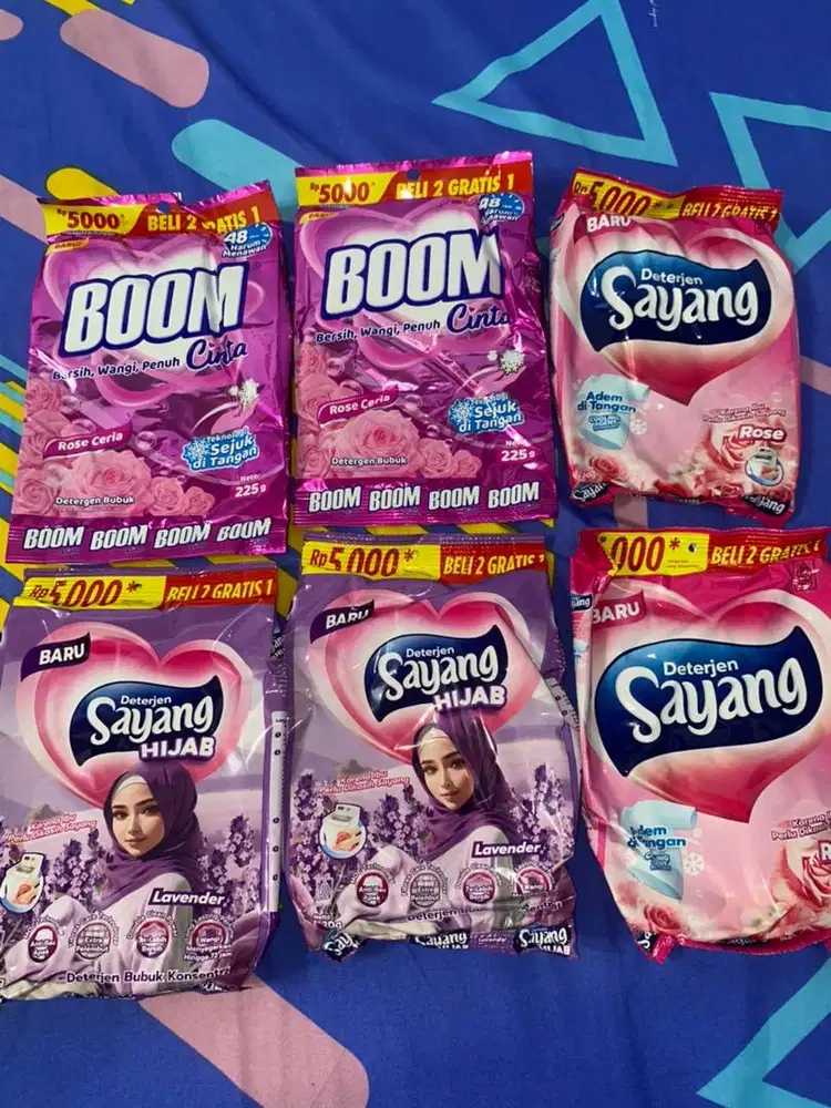 6 Pcs Detergen Sayang, BOOM 220gr