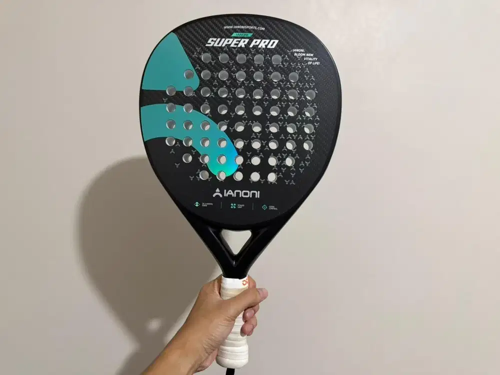 Raket Padel Ianoni Super Pro 3k Carbon Fiber